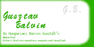 gusztav balvin business card